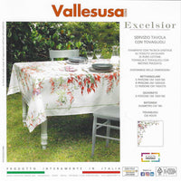 Tovaglia con tovaglioli Vallesusa 100% Cotone